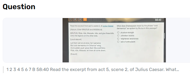 How to Interpret the Phrase Cold Demeanour as Used by Brutus in Shakespeare’s Play?